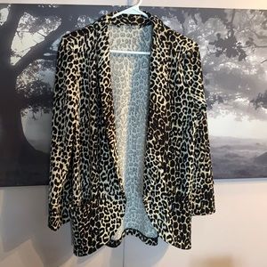 Leopard print blazer
